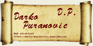 Darko Puranović vizit kartica